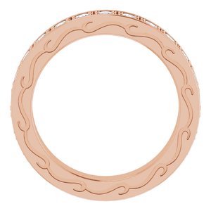 14K Rose 1 CTW Diamond Round Eternity Band Size 6