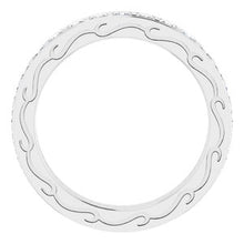Charger l&#39;image dans la galerie, 14K White 7/8 CTW Diamond Square Eternity Band Taille 6
