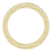 Charger l&#39;image dans la galerie, 14K Jaune 1 CTW Diamond Square Eternity Band Taille 6

