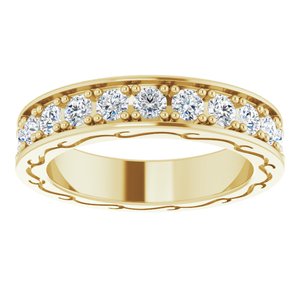 14K Yellow 1 3/8 CTW Diamond Round Eternity Band Size 6