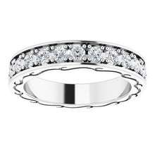 Load image into Gallery viewer, 14K White 1 CTW Diamond Round Eternity Band Size 6
