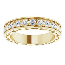 Load image into Gallery viewer, 14K Yellow 1 CTW Diamond Round Eternity Band Size 6
