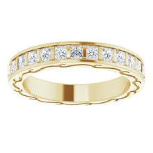 Load image into Gallery viewer, 14K Yellow 7/8 CTW Diamond Square Eternity Band Size 6
