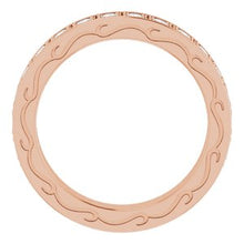 Charger l&#39;image dans la galerie, 14K Rose 1 CTW Diamond Round Eternity Band Taille 7
