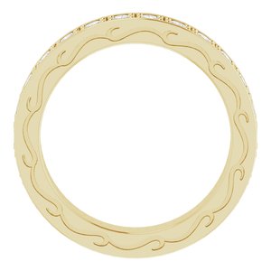 14K Jaune 1 CTW Diamond Round Eternity Band Taille 7