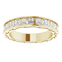 Load image into Gallery viewer, 14K Yellow  2 1/3 CTW Diamond Square Band Size 7
