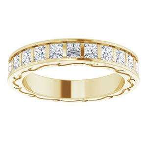 14K Yellow 2 1/3 CTW Diamond Square Band Taille 7