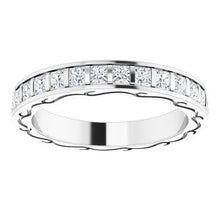 Load image into Gallery viewer, 14K White 1 1/2 CTW Diamond Square Eternity Band Size 7
