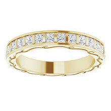 Load image into Gallery viewer, 14K Yellow 1 1/8 CTW Diamond Square Eternity Band Size 7

