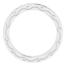 Charger l&#39;image dans la galerie, 14K White 1 CTW Diamond Square Eternity Band Taille 7
