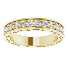 Charger l&#39;image dans la galerie, 14K Jaune 1 CTW Diamond Round Eternity Band Taille 7
