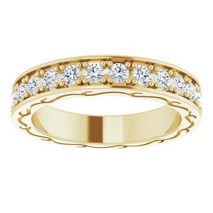 14K Jaune 1 CTW Diamond Round Eternity Band Taille 7