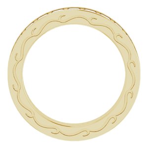 14K Yellow 2 1/3 CTW Diamond Square Band Taille 7