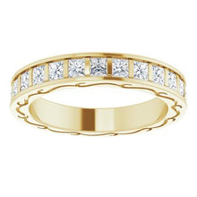 Load image into Gallery viewer, 14K Yellow 1 7/8 CTW Diamond Square Eternity Band Size 7
