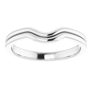Sterling Silver Band for 8 mm Square Ring