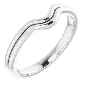 Sterling Silver Band for 7x5 mm Emerald Ring