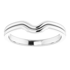 Sterling Silver Band for 7x5 mm Emerald Ring