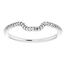 Charger l'image dans la galerie, Sterling Silver Band for 7 x 5 mm Emerald
