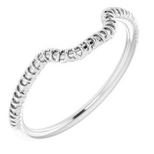 Charger l'image dans la galerie, Sterling Silver Band for 9 x 7 mm Emerald
