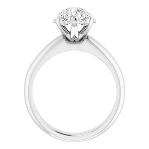 10K White 1 CTW Diamond Cluster Engagement Ring