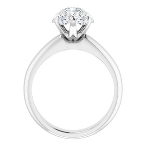 14K White 1 1/5 CTW Diamond Cluster Engagement Ring