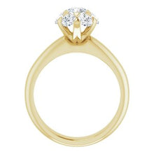 Load image into Gallery viewer, 14K Yellow 1 1/5 CTW Diamond Cluster Engagement Ring
