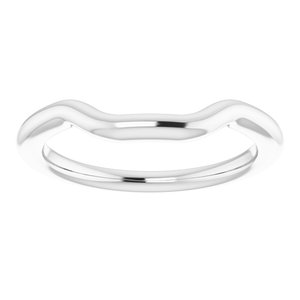 Sterling Silver Band for 8x6 mm Emerald Ring