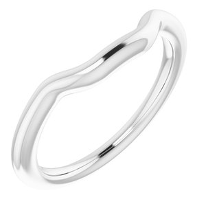 Sterling Silver Band for 8x6 mm Emerald Ring
