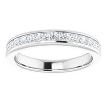 Charger l&#39;image dans la galerie, Bande de diamant blanche 7/8 CTW 14K pour bague carrée de 5,5 mm
