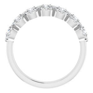 Bande d'anniversaire en diamant 14K blanc 5/8 CTW