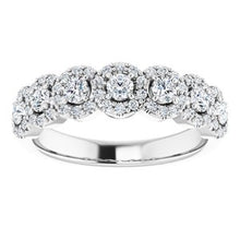 Charger l&#39;image dans la galerie, Bande d&#39;anniversaire en diamant 14K blanc 5/8 CTW
