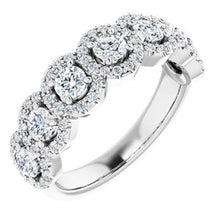 Load image into Gallery viewer, 14K White 1 1/5 CTW Diamond Anniversary Band

