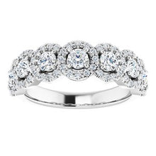 Charger l&#39;image dans la galerie, Bande d&#39;anniversaire en diamant 14K blanc 7/8 CTW
