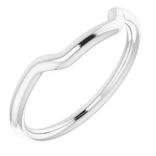 Charger l'image dans la galerie, Sterling Silver Band for 6 mm Square Ring
