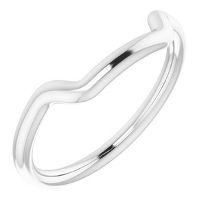 Sterling Silver Band for 9 mm Square Ring