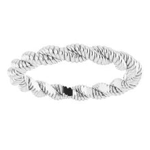 Charger l&#39;image dans la galerie, Sterling Silver Twisted Rope Band Size 6
