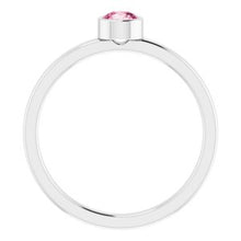 Charger l'image dans la galerie, Sterling Silver Imitation Pink Tourmaline Ring
