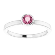 Charger l'image dans la galerie, Sterling Silver Imitation Pink Tourmaline Ring
