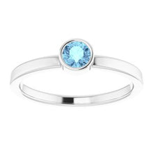 Charger l'image dans la galerie, Sterling Silver Imitation Aquamarine Ring
