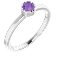 Charger l'image dans la galerie, Sterling Silver Imitation Amethyst Ring

