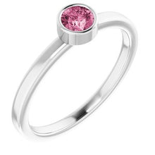 Charger l'image dans la galerie, Sterling Silver Imitation Pink Tourmaline Ring
