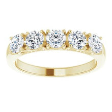 Charger l&#39;image dans la galerie, Jonc anniversaire en diamant 14K jaune 1 CTW
