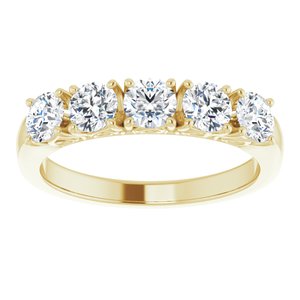 Jonc anniversaire en diamant 14K jaune 1 CTW