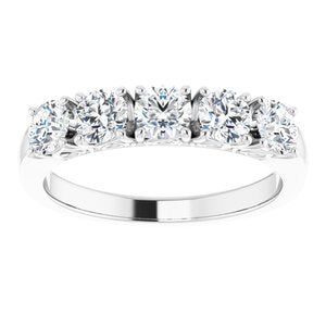 14K White 1 CTW Diamond Anniversary Band