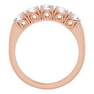 14K Rose 1 CTW Diamond Anniversary Band