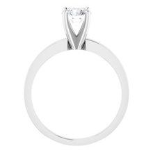 Load image into Gallery viewer, 14K White 1 CT Lab-Grown Diamond Solitaire Engagement Ring
