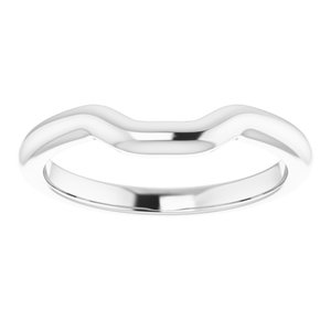 Sterling Silver Band for 7x5 mm Emerald Ring