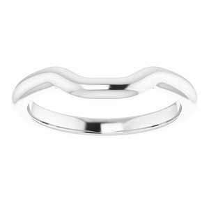 Sterling Silver Band for 9x7 mm Emerald Ring