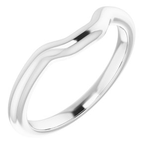 Sterling Silver Band for 7x5 mm Emerald Ring