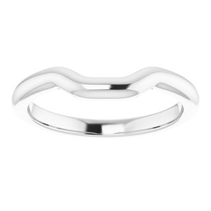 Sterling Silver Band for 8x6 mm Emerald Ring